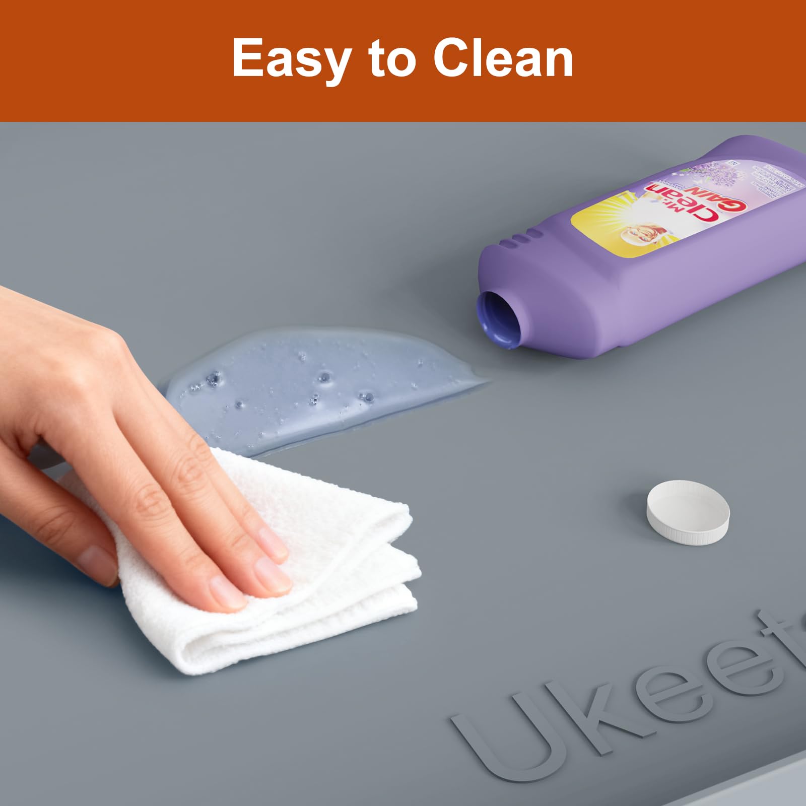 ukeetap easy-clean surface cleans quickly, dishwasher safe.