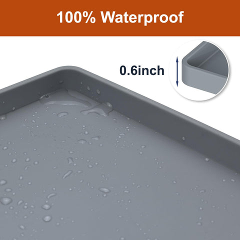 Ukeetap easy-clean silicone mat gray simplifies post mess cleanup