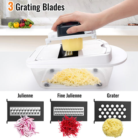 ukeetap makes quick work of onions, peppers, and tomatoes for fresh salads.