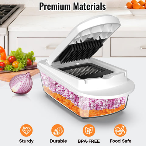 ukeetap stainless steel blades deliver sharp, efficient chopping for veggies and herbs.