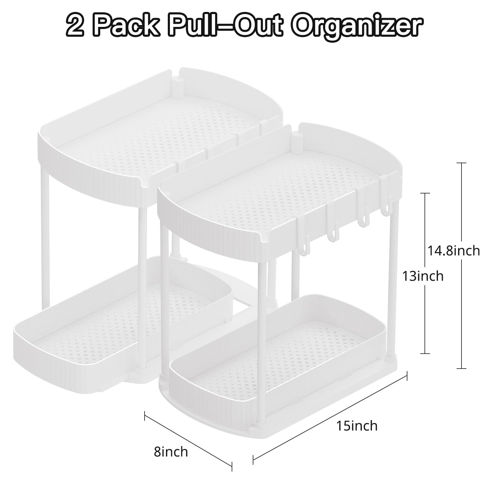 Ukeetap sturdy plastic and metal frame for durable bathroom and kitchen storage.