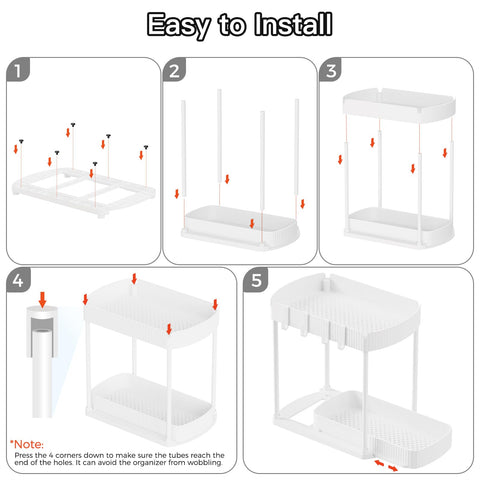 Ukeetap two-pack complete set for versatile bathroom and kitchen storage.