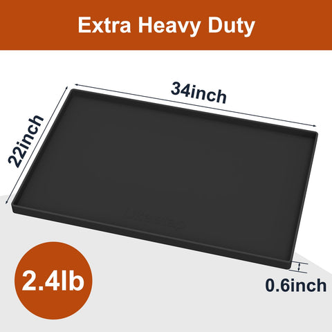 Ukeetap waterproof silicone mat keeps spills contained in busy kitchens.