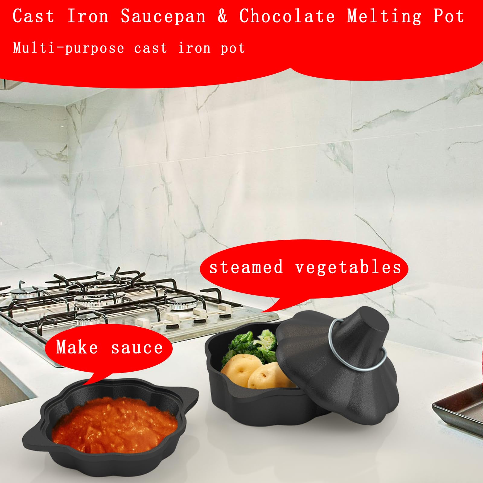UKENEM egg steamer feature for fast breakfast prep in a compact pot