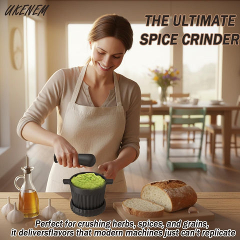 UKENEM ergonomic pestle designed for comfortable grinding sessions