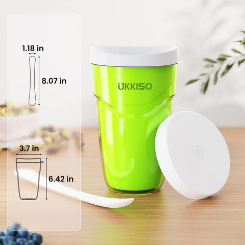 UKKISO Slushie Cup green BPA-free materials ensure safe use.