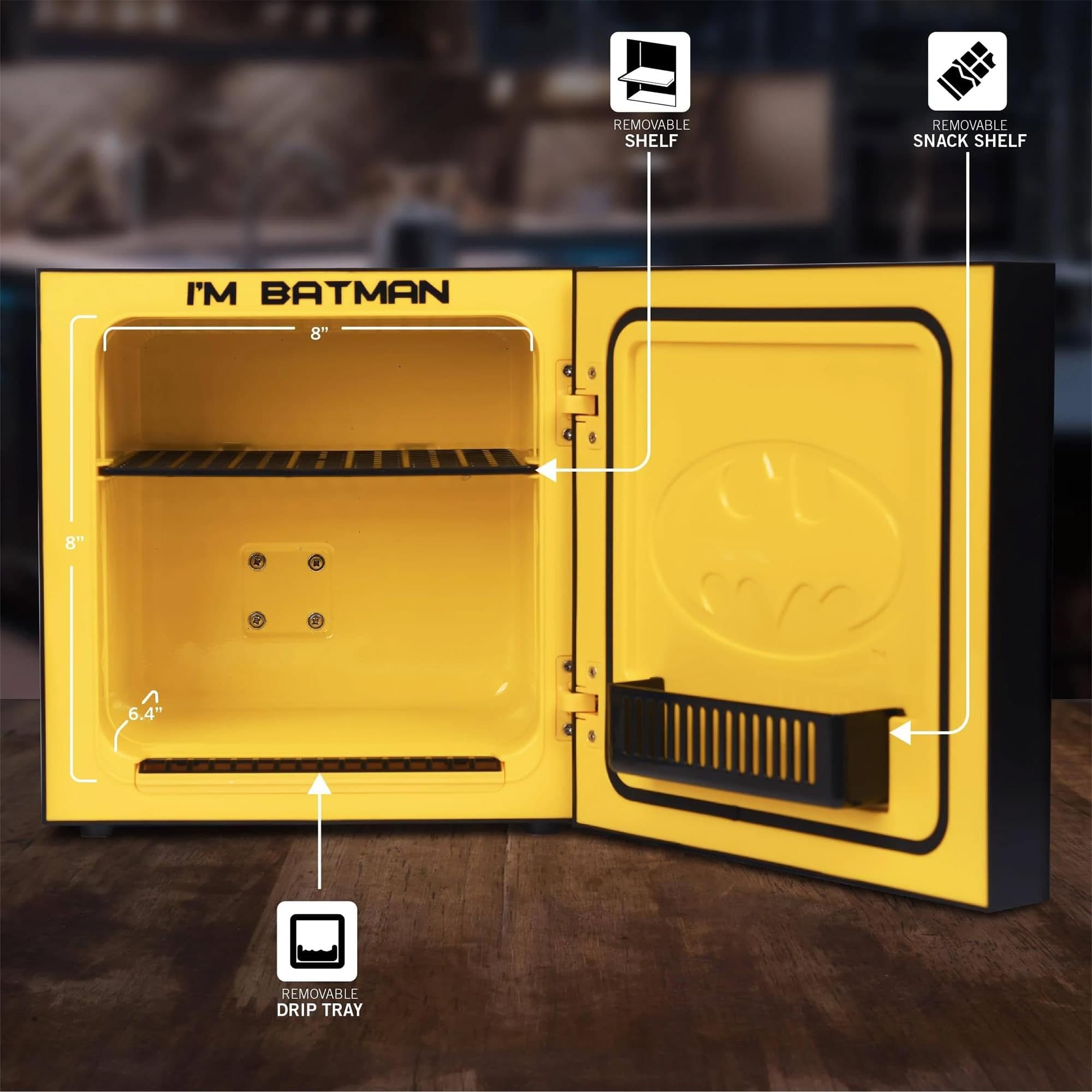 Ukonic Batman logo cooler illuminated front for a bold desk display.