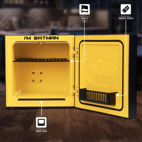 Ukonic Batman logo cooler illuminated front for a bold desk display.