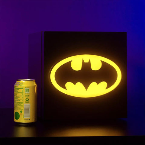 Ukonic Batman logo cooler in an office corner for quick refreshments.