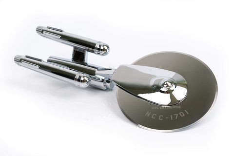 Ukonic Star Trek Enterprise pizza cutter blade detail highlights laser-etched NCC-1701 designation