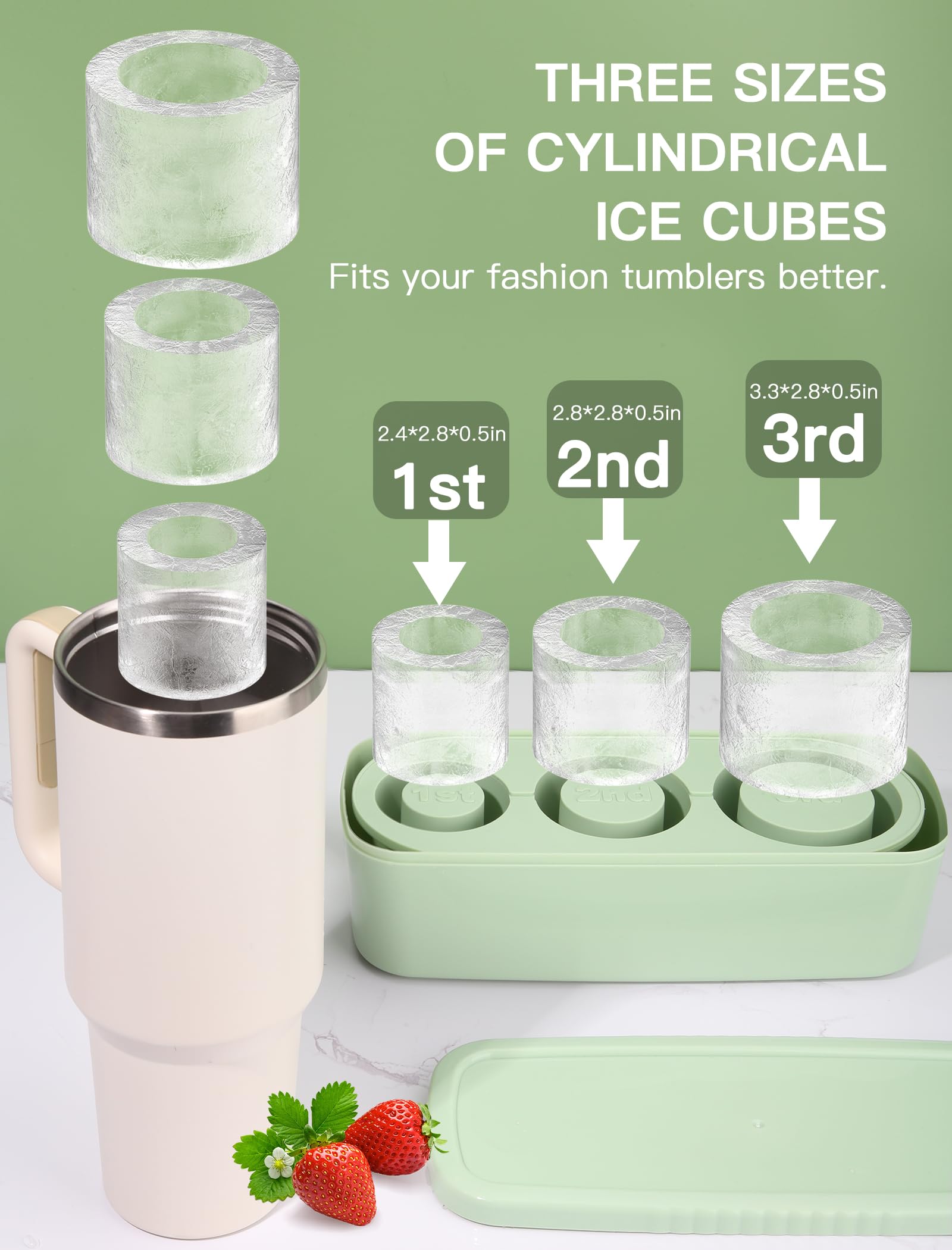 Ukulork ice tray with sealed lid for clean freezer storage.
