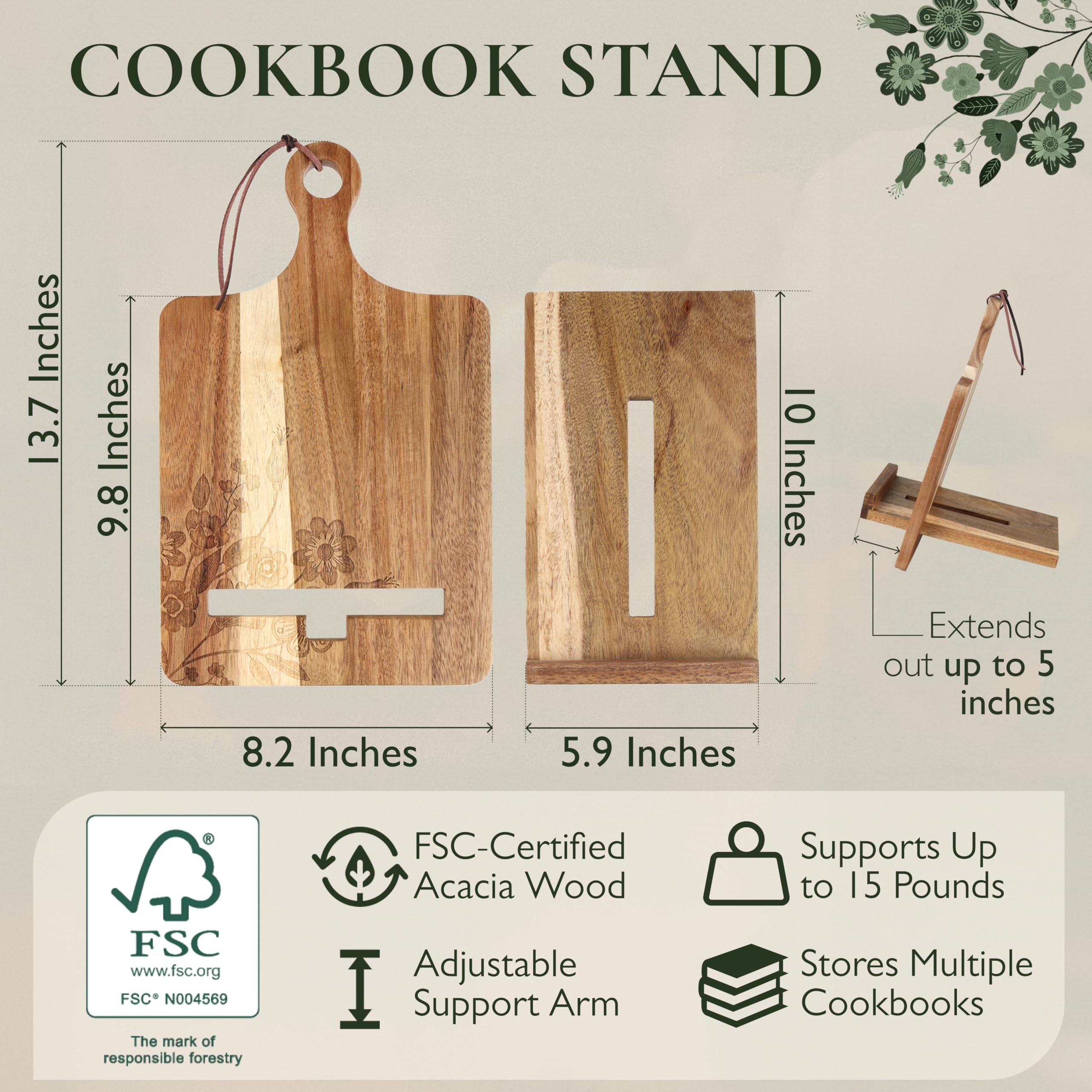 ULLAHOLM acacia wood serving board ready for cheese or snacks
