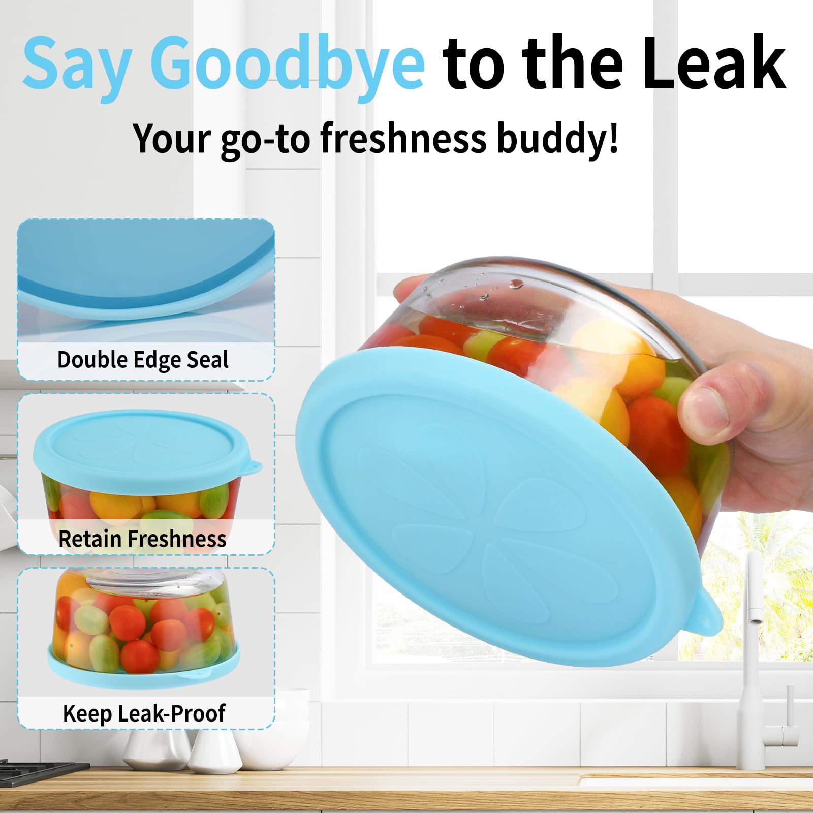 Ullnosoo color-coded lids simplify meal prep and organization.