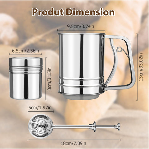 Ullnosoo dishwasher-safe sifter cleans up after baking sessions.