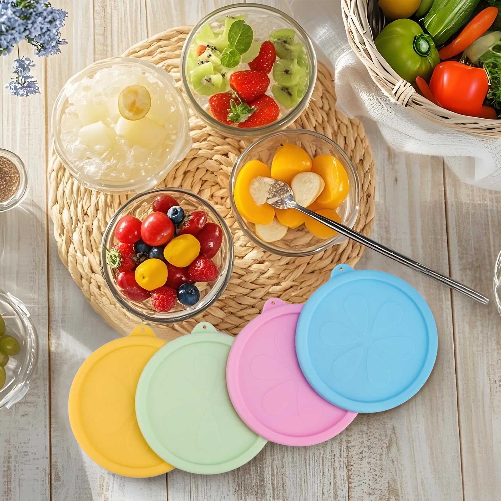 Ullnosoo silicone lids stay flexible and durable, reducing warp vs plastic.