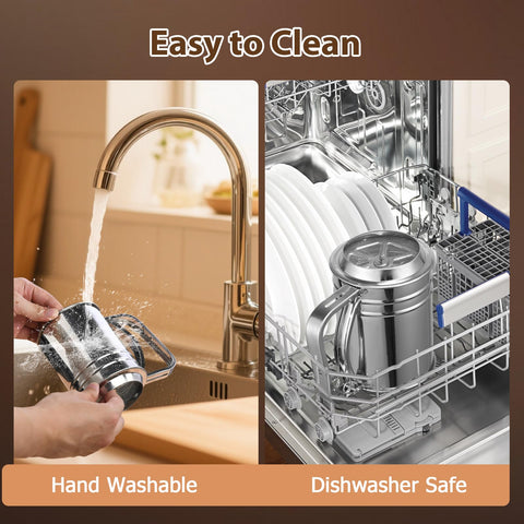 Ullnosoo stainless steel construction ensures durability and easy cleaning.
