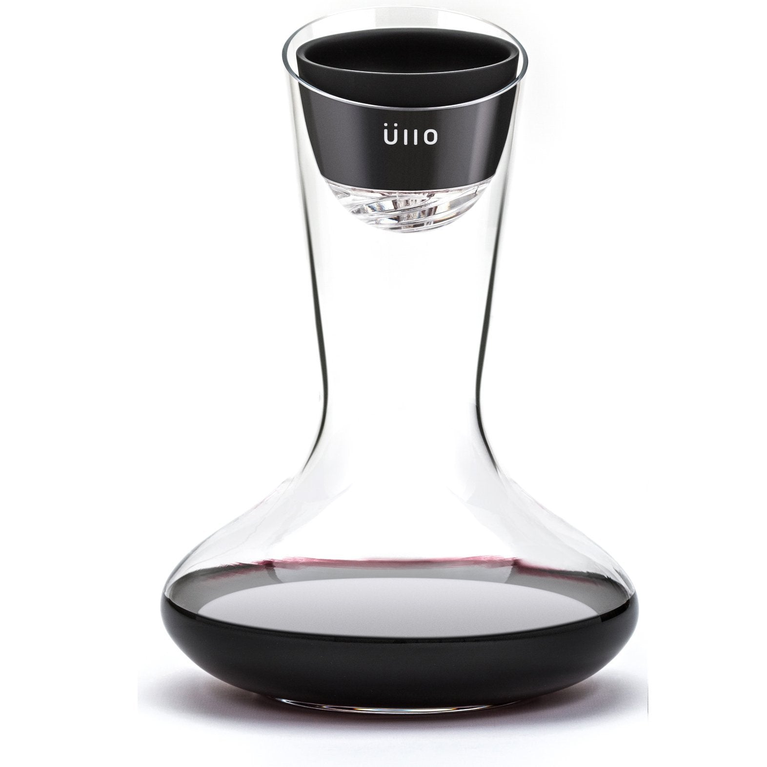 Ullo wine purifier with hand-blown decanter enhances aroma and preserves natural wine flavors.