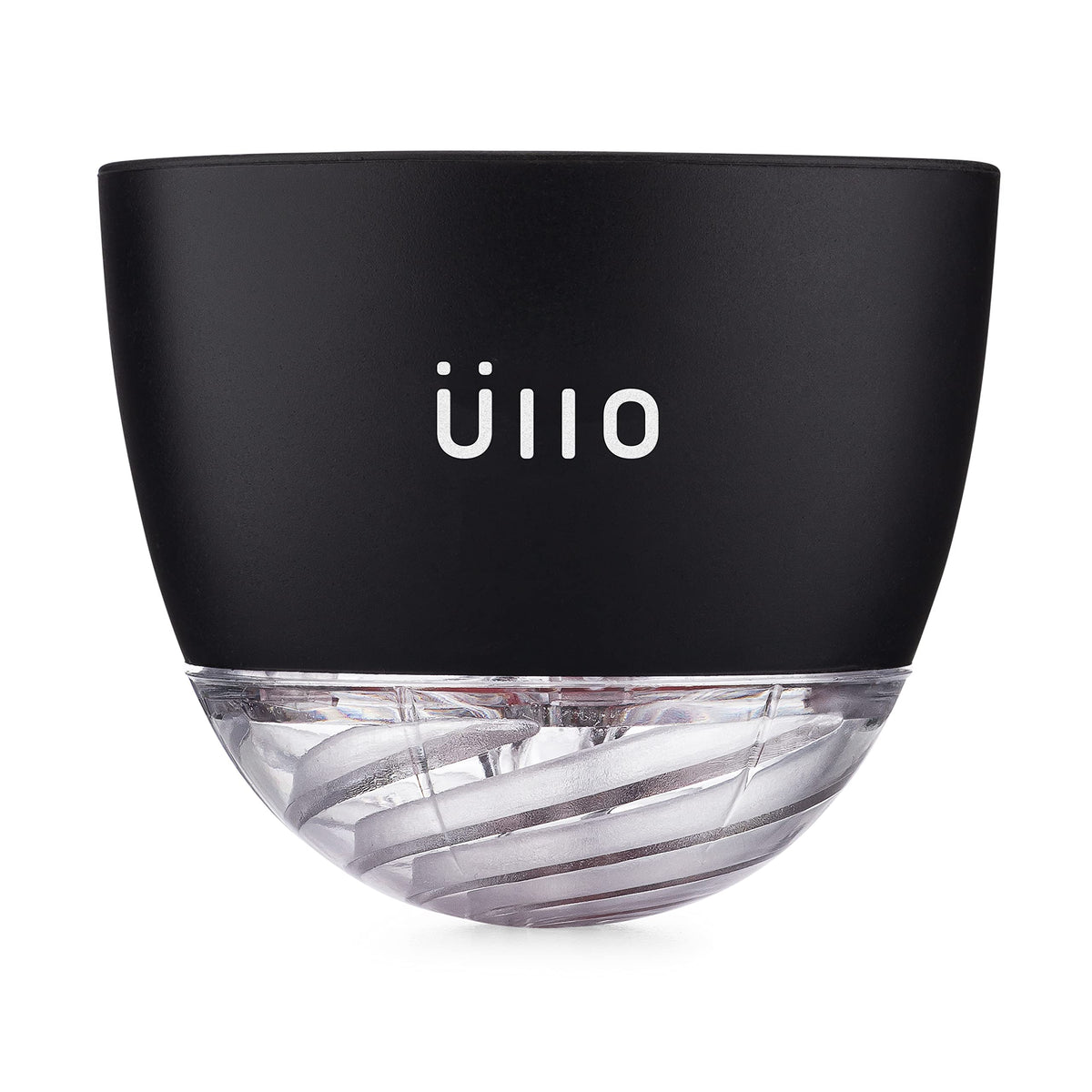 Üllo wine purifier on glass shows easy purification for cleaner tasting wine