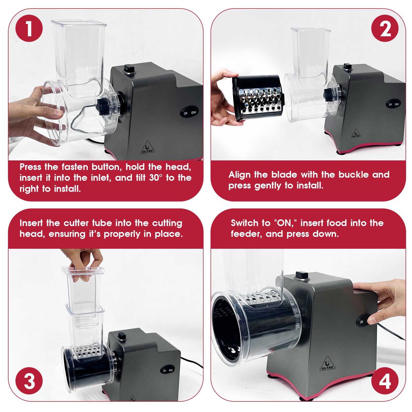 ULTAC detachable parts enable quick cleaning