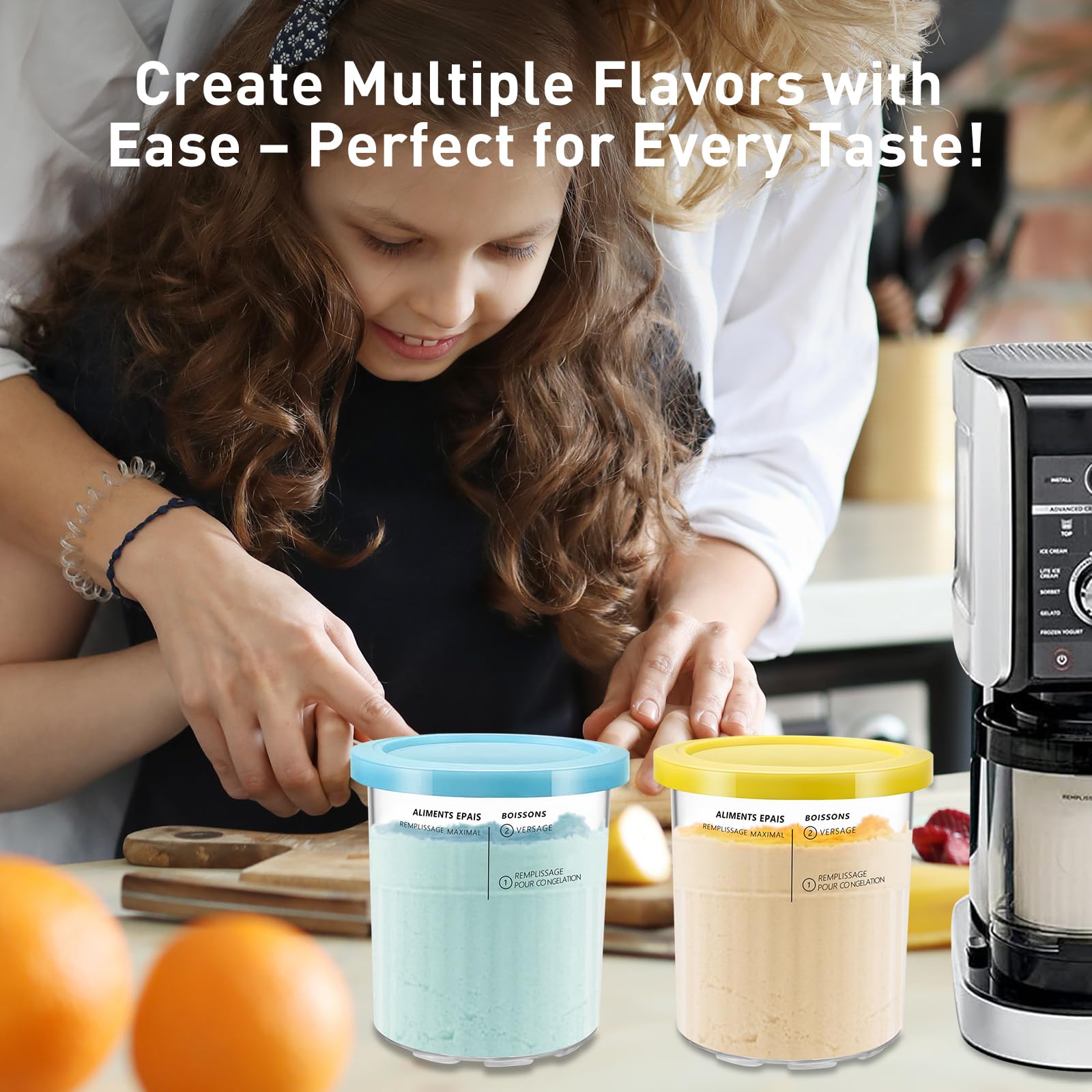 ULTAC Ninja Creami Deluxe grey pint in kitchen setting