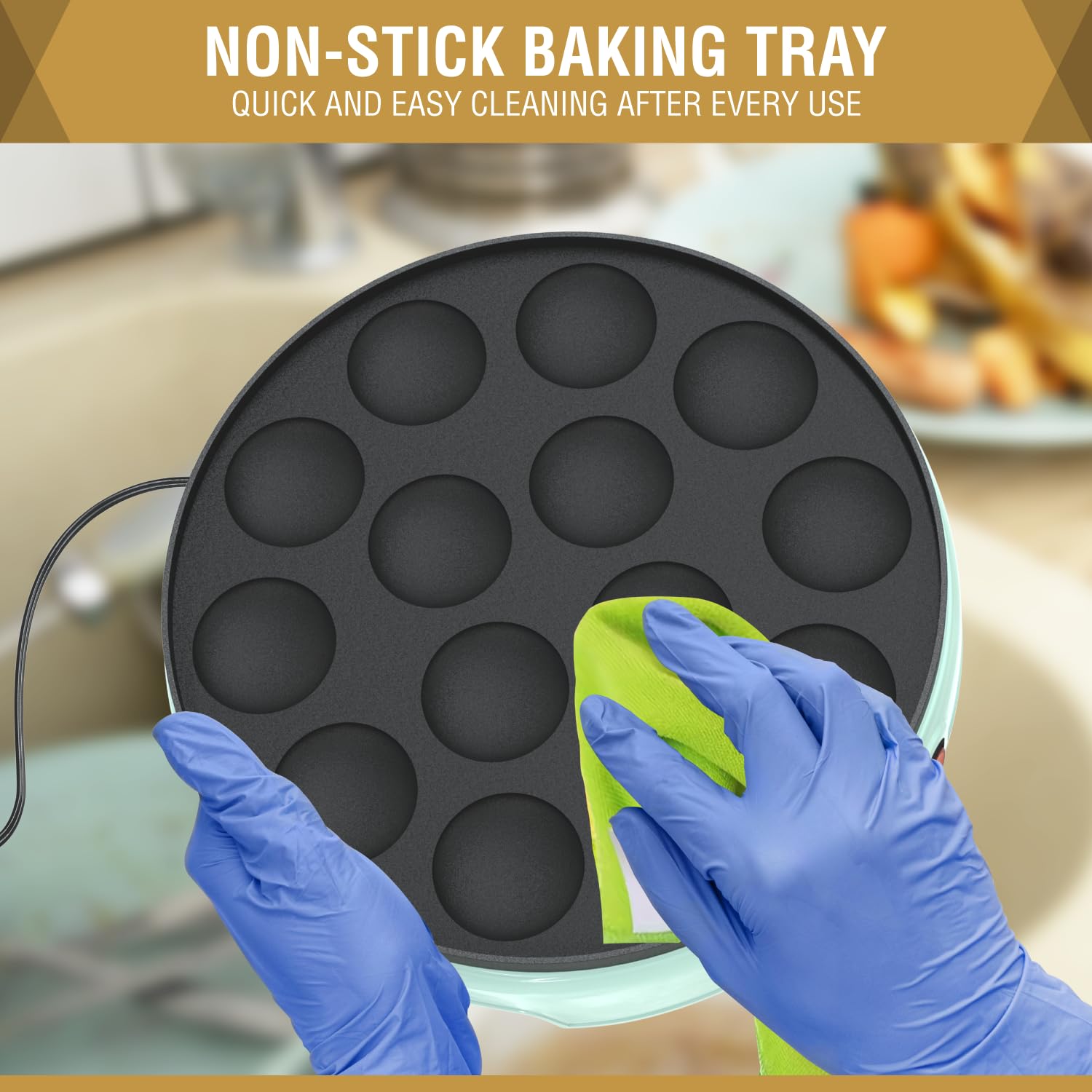 ULTICOR pancakes golden brown on pan, showcasing even cooking.