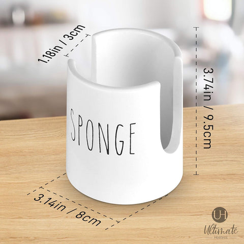 Farmhouse-style Ultimate Hostess sponge rest enhances modern countertops.