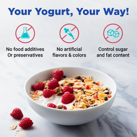 Ultimate Probiotic Yogurt Maker starter batch setup hints at scalable fermentation.