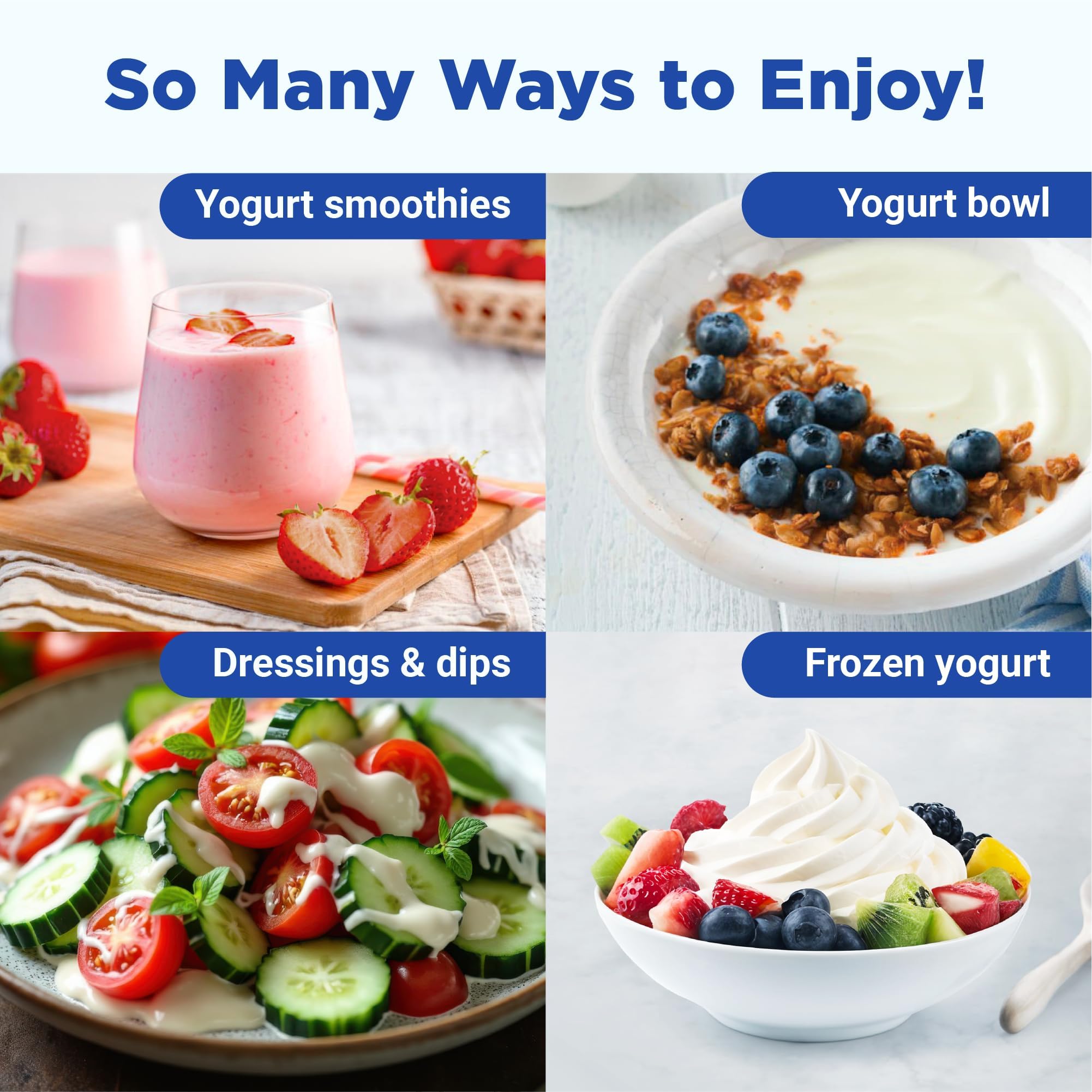 Ultimate Yogurt Maker fits neatly on a kitchen counter for daily use.