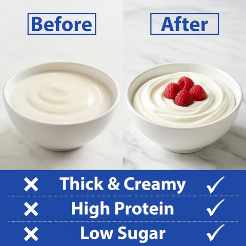 Ultimate Yogurt Strainer includes a free recipe book with 32 ideas.