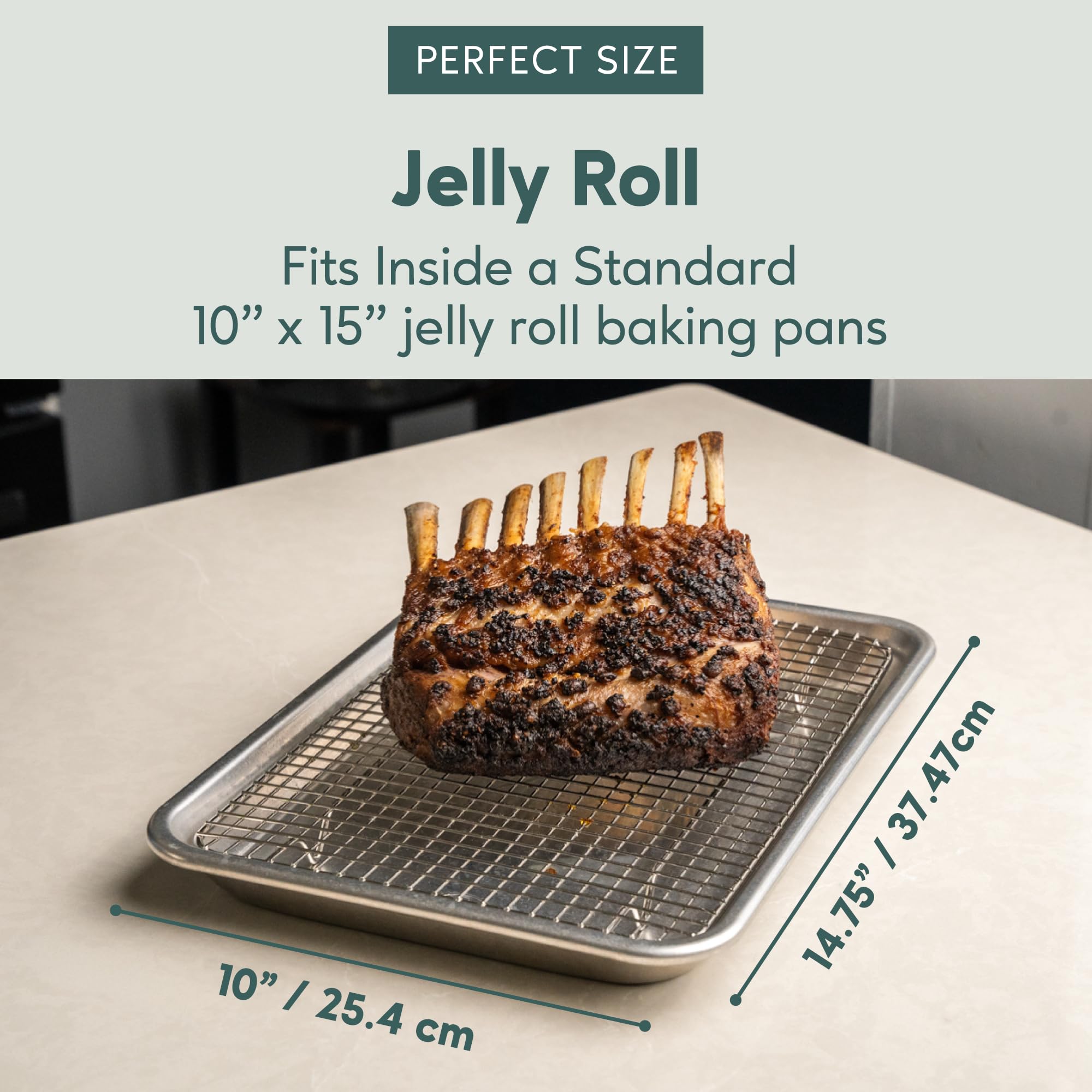 Ultra Cuisine dishwasher-safe rack ready for easy cleanup after baking