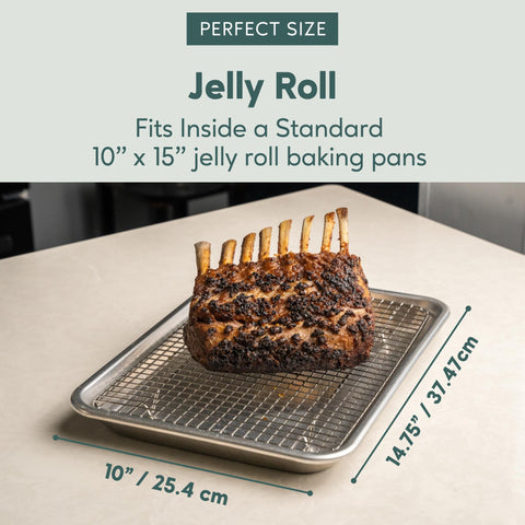 Ultra Cuisine dishwasher-safe rack ready for easy cleanup after baking