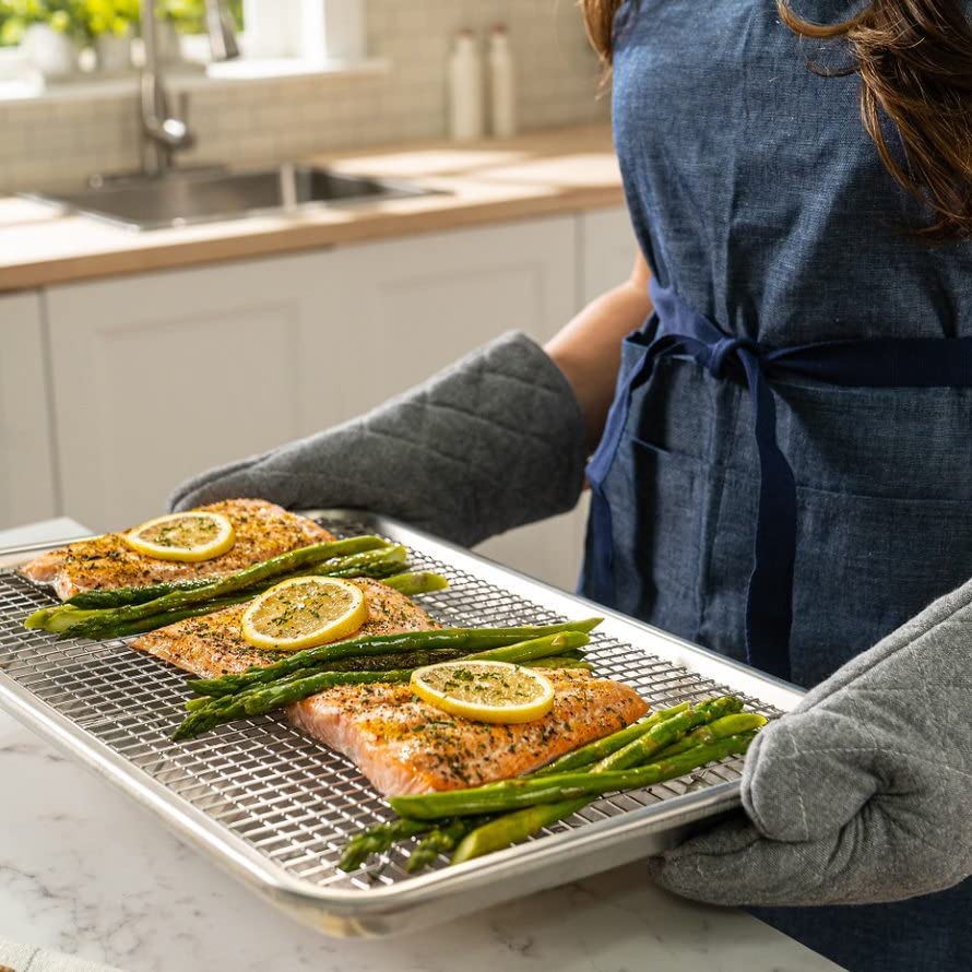 Ultra Cuisine sheet pan and rack set ready for quick dinners