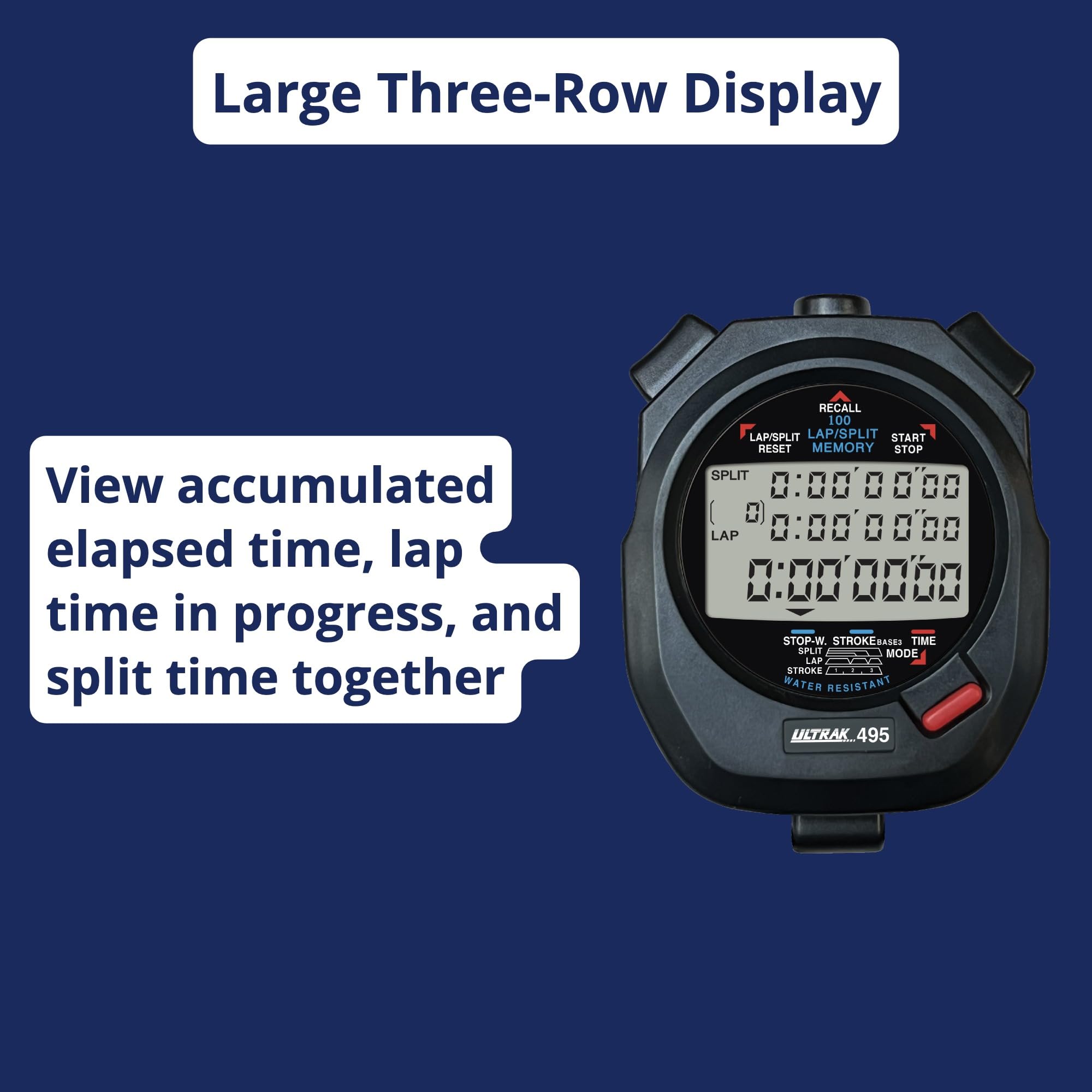 In-action shot timing laps during a workout session.