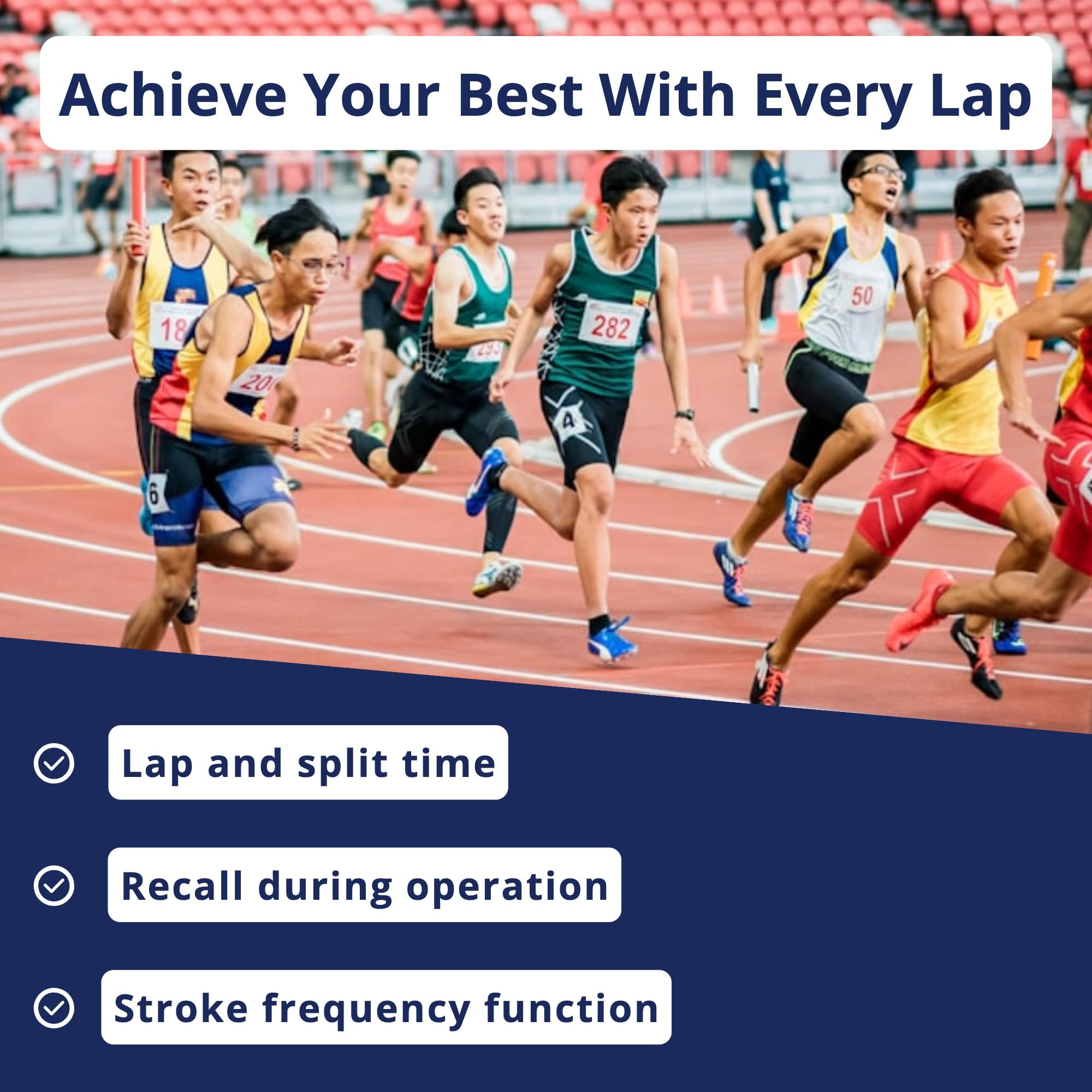 Ultrak 100 Lap Memory Timer with large, high-contrast LCD for quick reads.