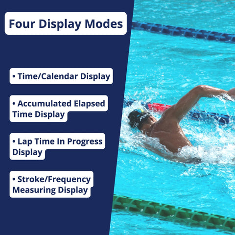 Water-resistant casing designed for rain, sweat, and poolside use.