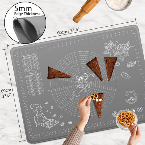 ULTRAKENO mat with measurement marks for precise dough prep.