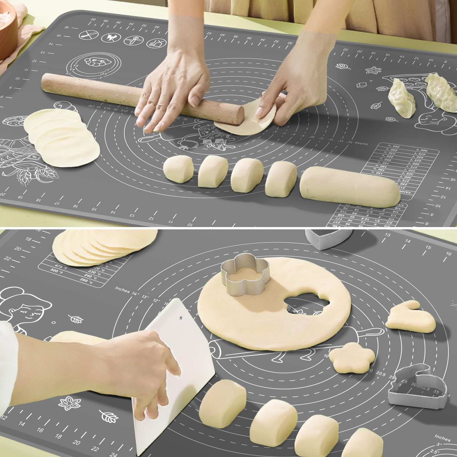 ULTRAKENO mat anti-slip bottom keeps it steady during rolling.