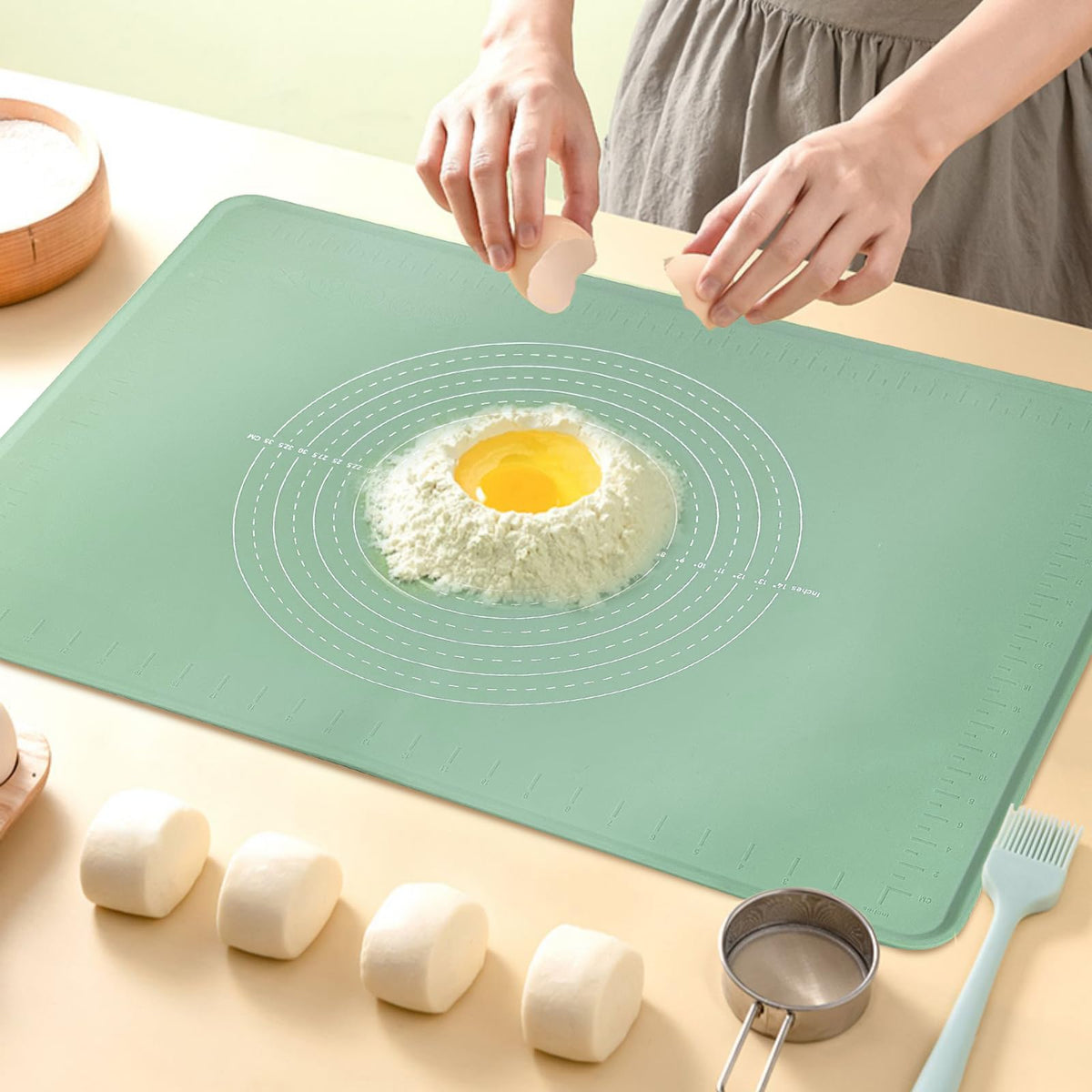 ULTRAKENO silicone pastry mat for rolling dough on 28x20 surface