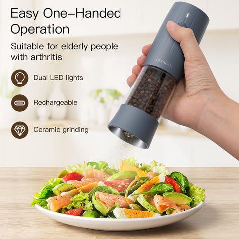 Ultrean adjustable grind setting close-up highlighting ceramic core for precise flavor release.