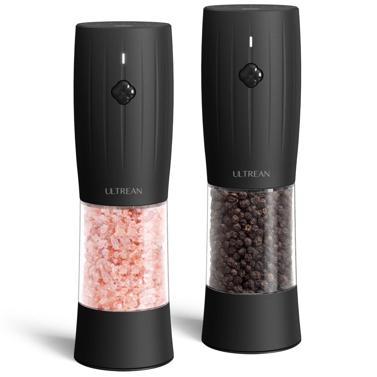Ultrean electric salt and pepper grinder with USB-C charging for quick, convenient use.