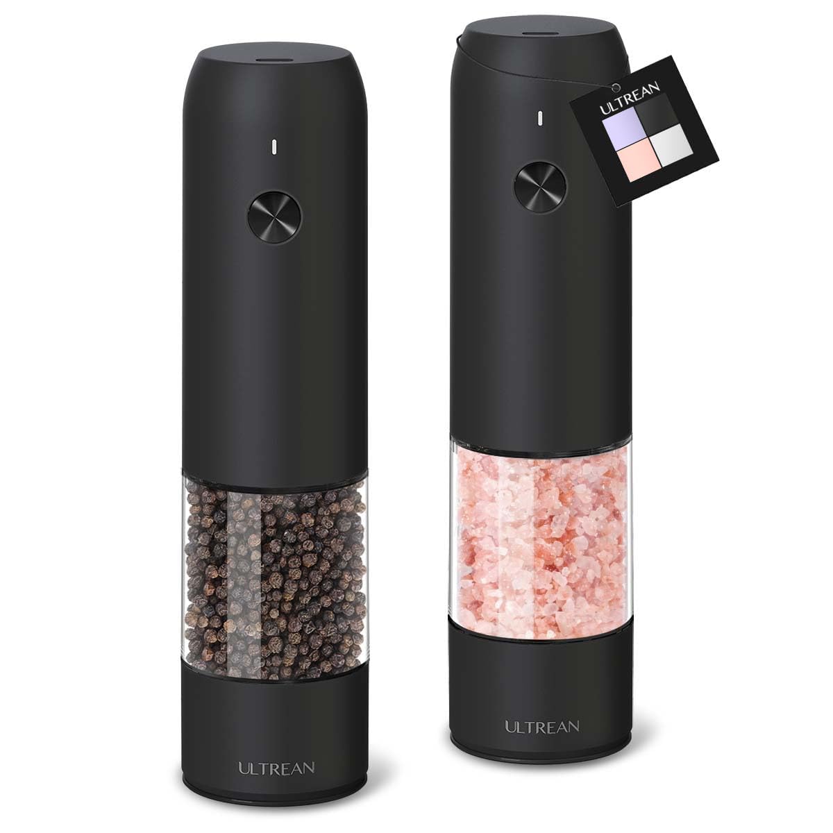Ultrean pepper grinder with rechargeable Type-C and LED visibility for precise seasoning.