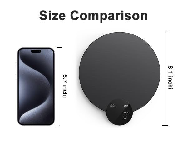 Ultrean sleek kitchen scale complements modern decor and function
