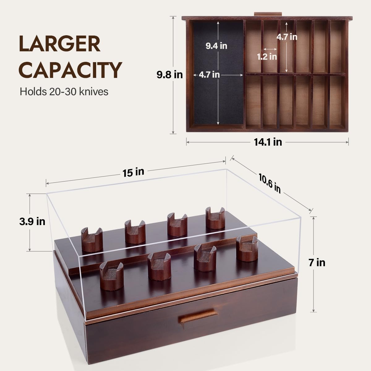 ULTRGEE display case arrives fully assembled for immediate setup.