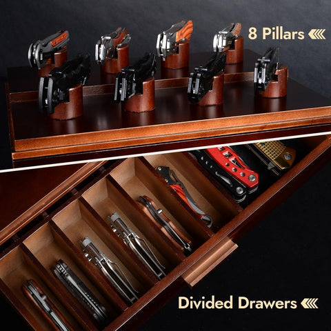 ULTRGEE lower drawer with 12 grids offers versatile knife storage.