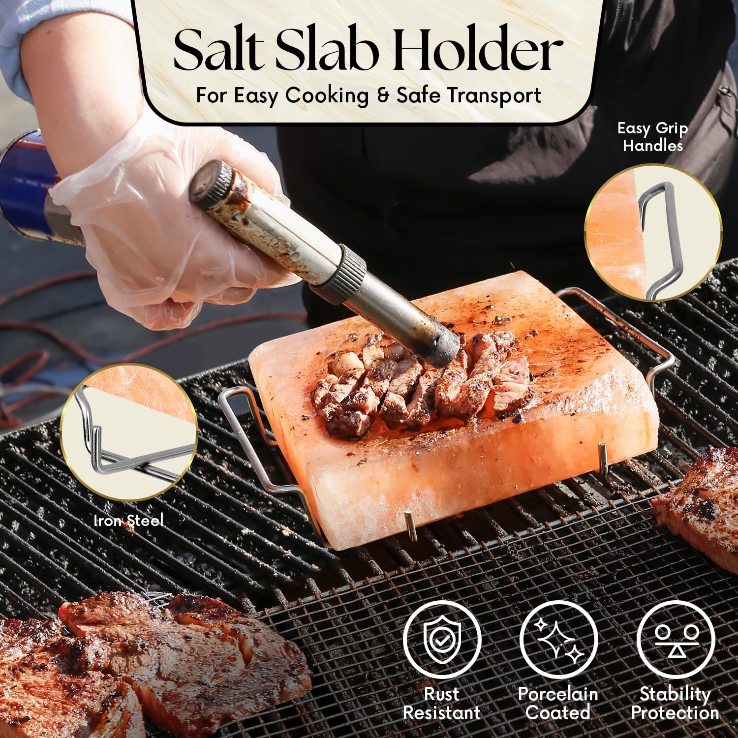 UMAID salt block serves as an elegant pink presentation plate