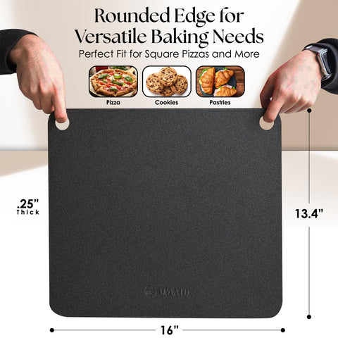 Umaid pizza steel 1-4-inch thick carbon steel for even baking and fast preheating