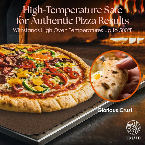 Umaid pizza steel used on grill for searing and even baking outdoors