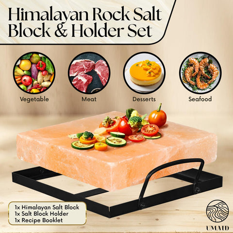 UMAID salt block cooled in fridge for chilled plating