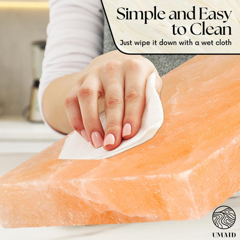 UMAID salt block cleans easily with damp cloth