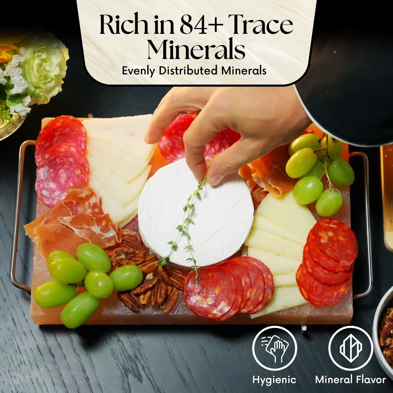 UMAID salt block with recipe booklet inspires creative cooking ideas.